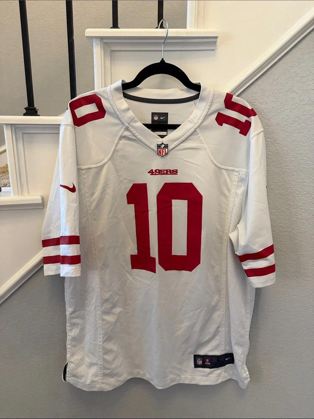 Nike White & Red San Francisco 49ers #10 Jersey